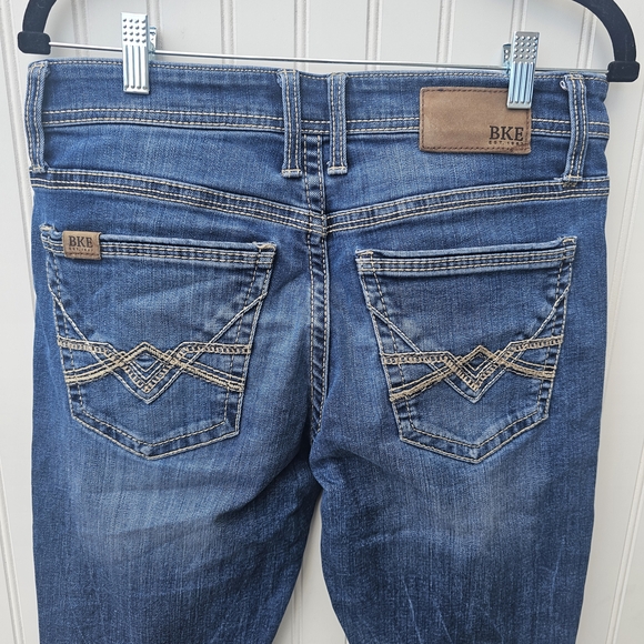 BKE Jake Straight Mens Blue Denim Jeans Size 31 X 32 - Picture 4 of 4